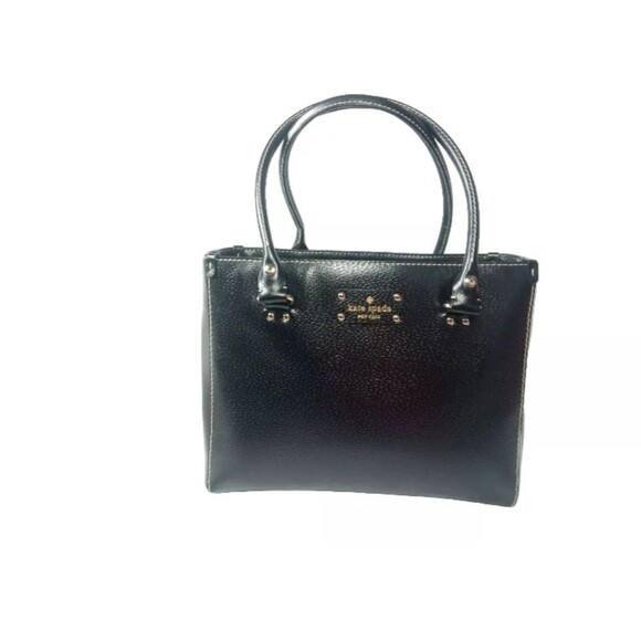 Kate Spade Wellesley Quinn Black Leather Tote Handbag Purse WKRU1428 - Picture 2 of 13
